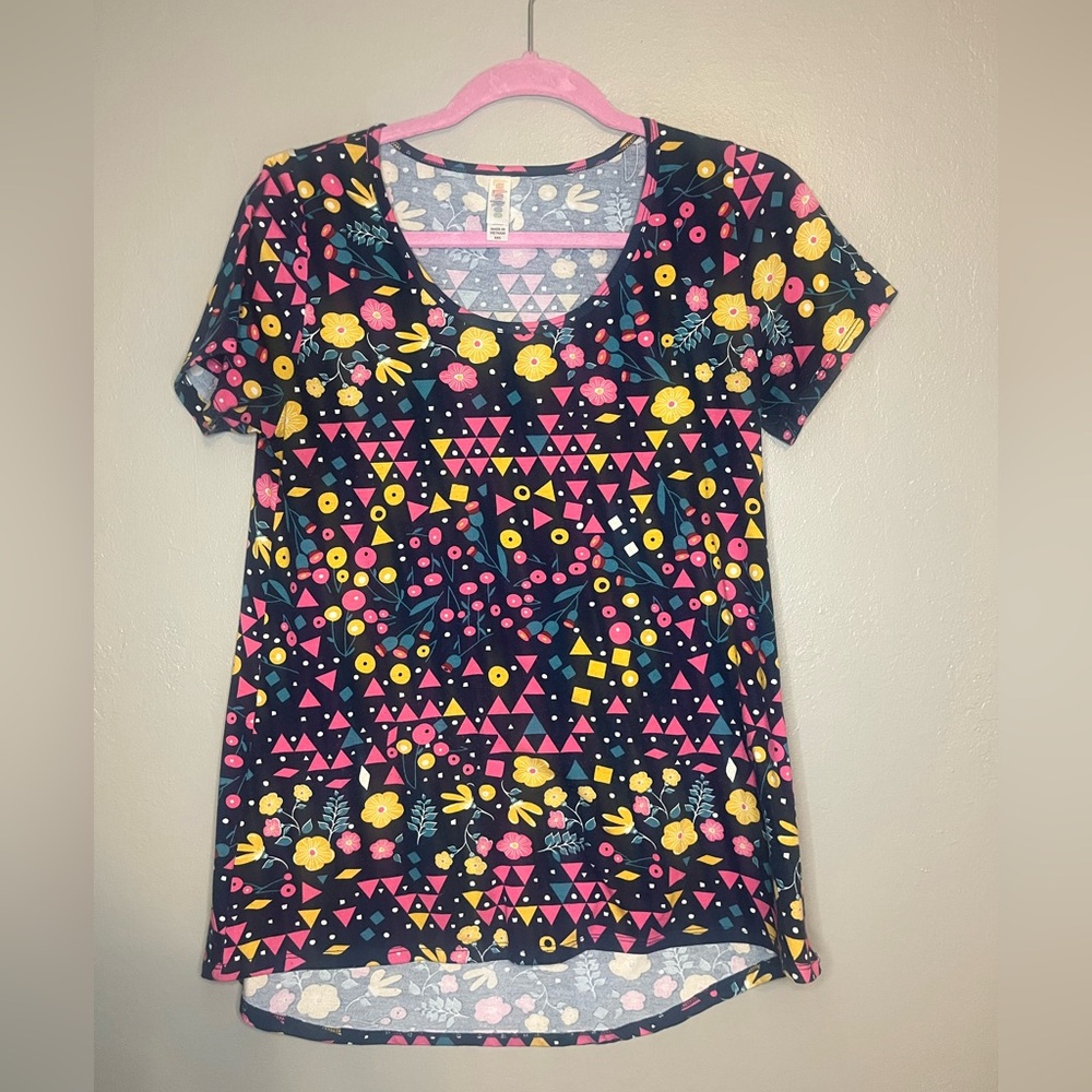 Colorful Geometric Floral T-Shirt Classic T